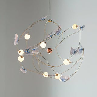 Flutter Orbit Butterfly Chandelier-Neutral Decor