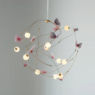 Flutter Orbit Butterfly Chandelier-Neutral Decor