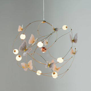 Flutter Orbit Butterfly Chandelier-Neutral Decor