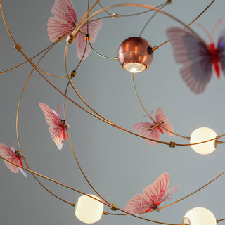 Flutter Orbit Butterfly Chandelier-Neutral Decor