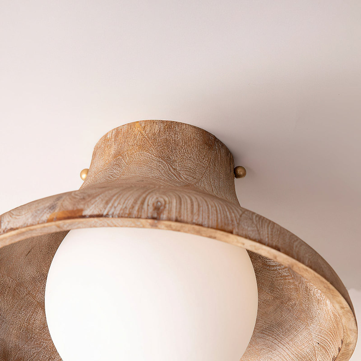 Side profile of the Hollis Fluted Flush Mount showcasing its dimensions.