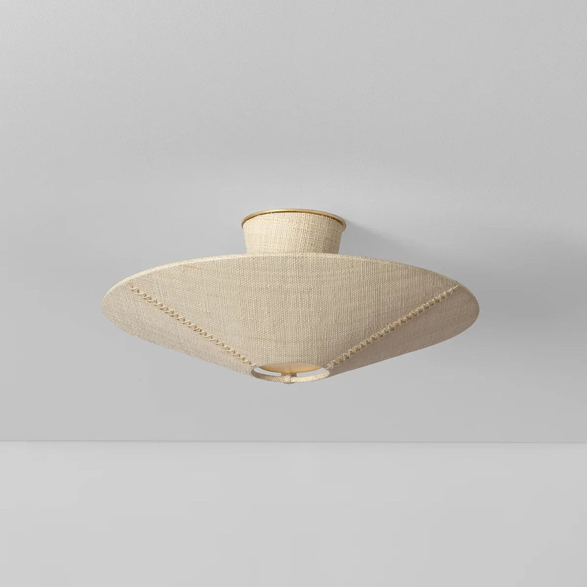 The Ketan Semi Flush Mount shown from a side angle against a plain background.