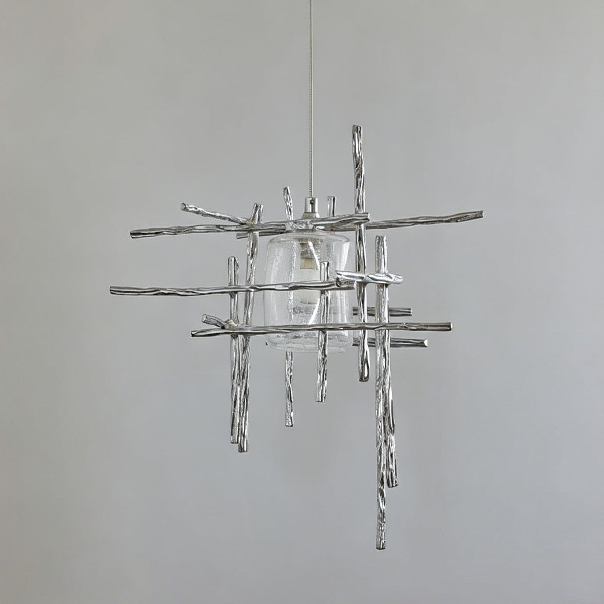 Kova Pendant Light shown in smoky gray glass.
