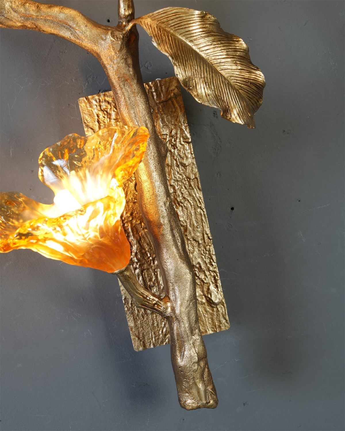 A pair of Lily Branch Sconces creating a symmetrical installation.