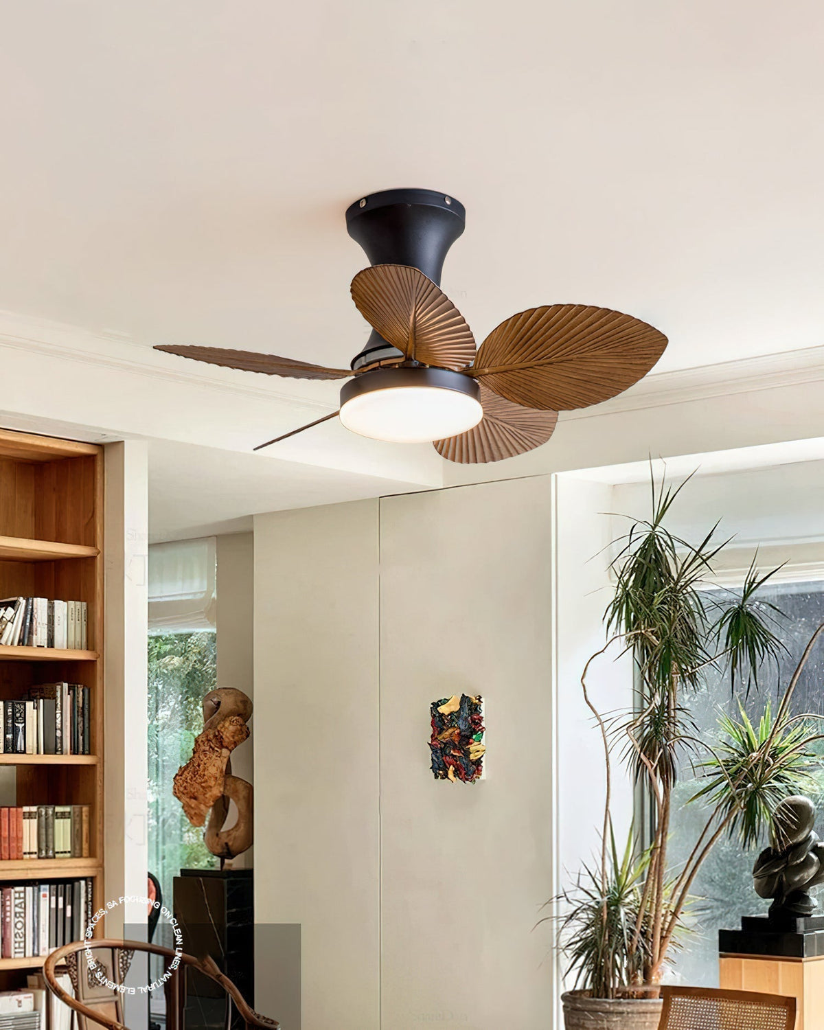 Close-up of the Maris Ceiling Fan Light's integrated LED light source.