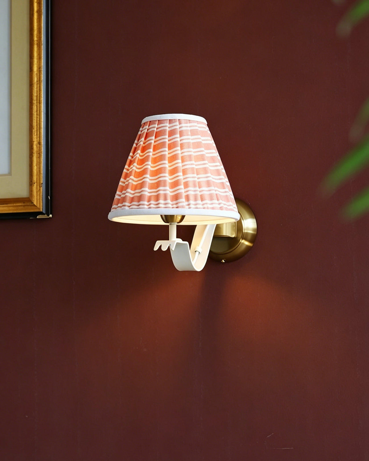 Detail of the wall mounting hardware.