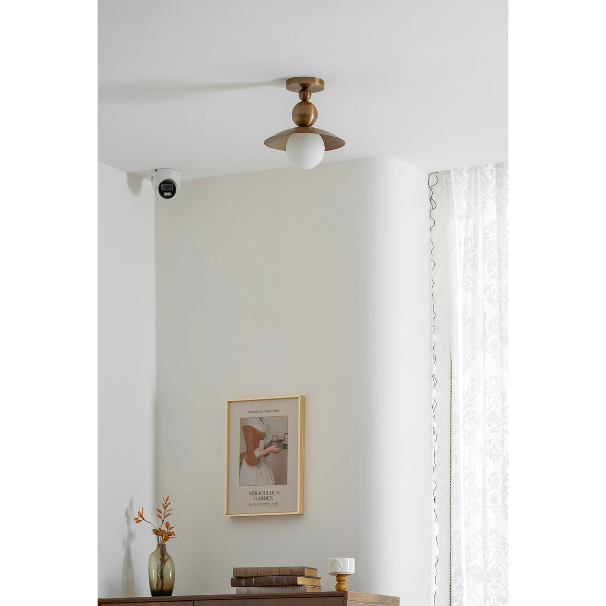 Sasco Flush Mount in black finish, detailed view.