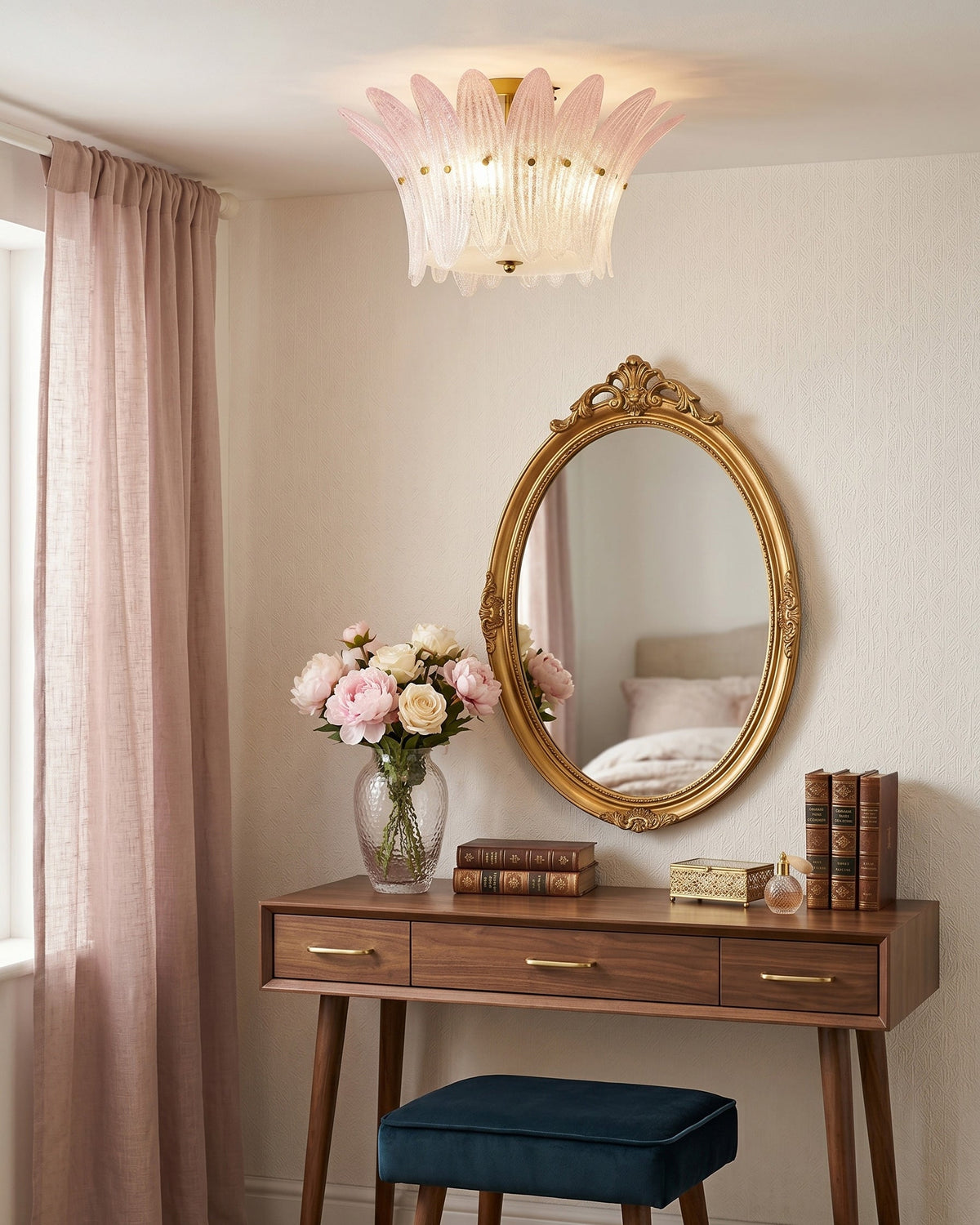 The Treviso Ceiling Mount unlit, showcasing its sculptural form.