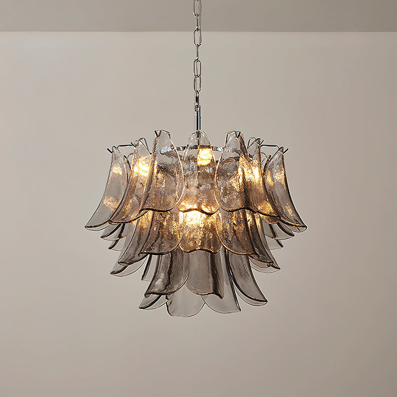 The large 18-light Vivienne chandelier as a centerpiece in a grand room.