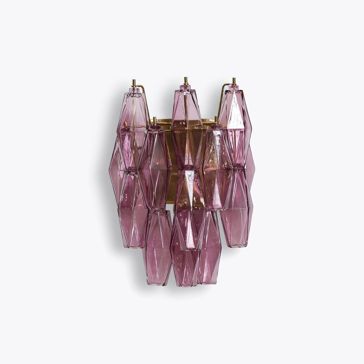 The Delano sconce shown unlit to highlight the glass texture.