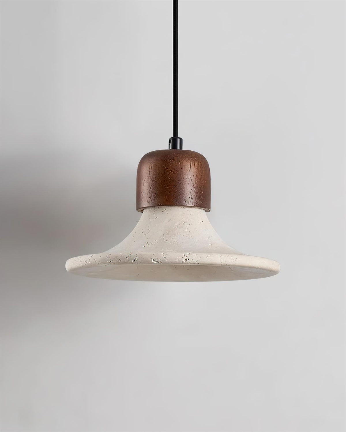 Ritta Pendant Light Trumpet Shape Travertine-Neutral Decor