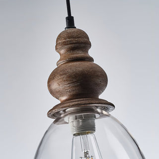 Inert Suspension en Bois et Verre Minimaliste Moderne