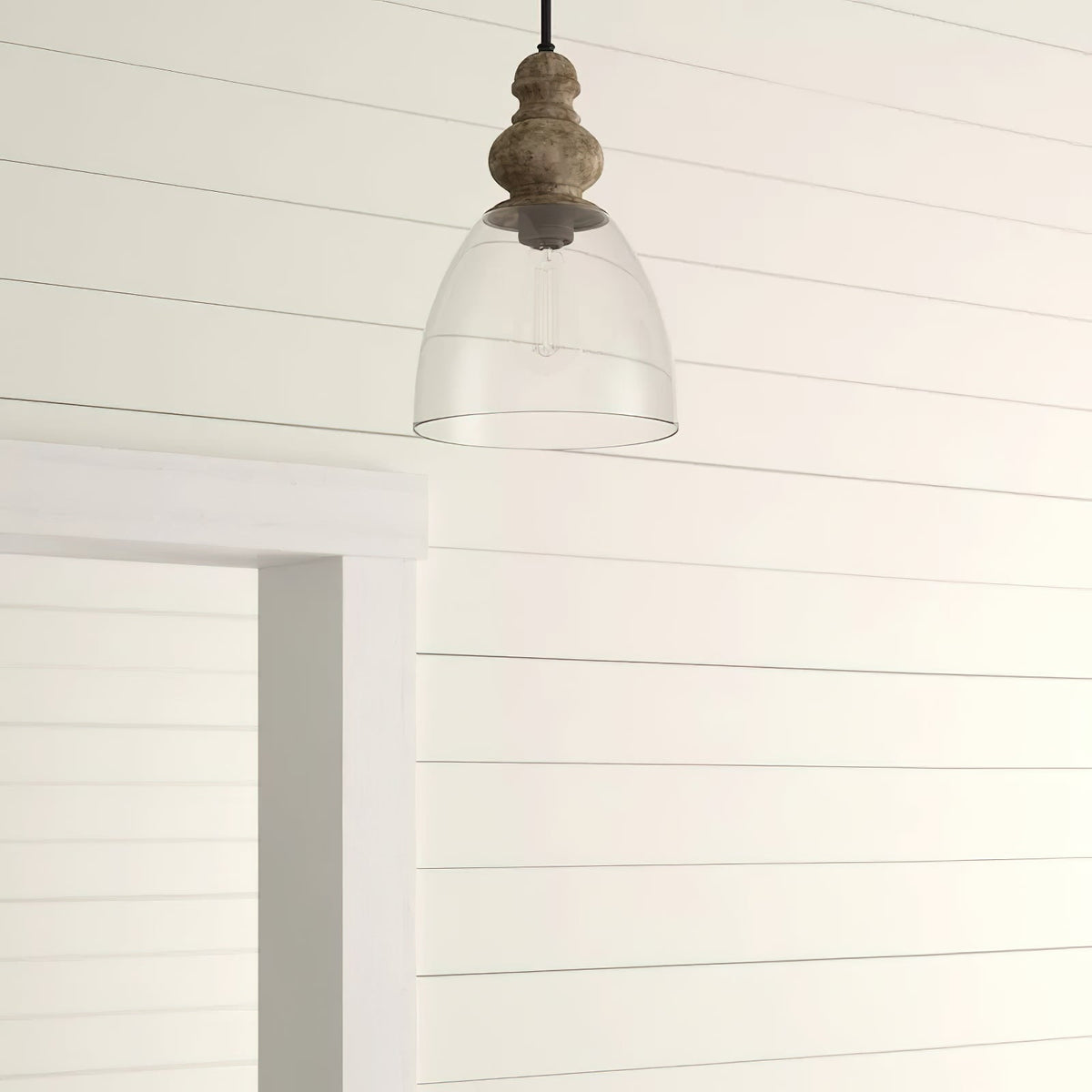 Inert Suspension en Bois et Verre Minimaliste Moderne