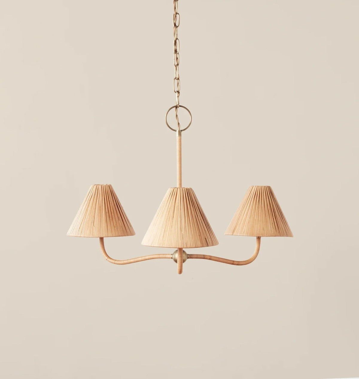 Delphine Lustre Métal Rattan Tissé Naturel Élégance