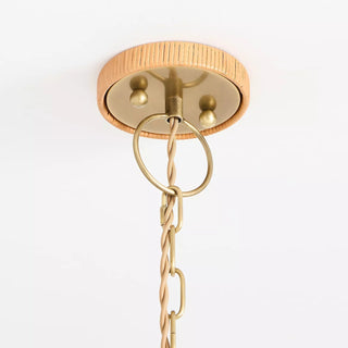 Delphine Lustre Métal Rattan Tissé Naturel Élégance