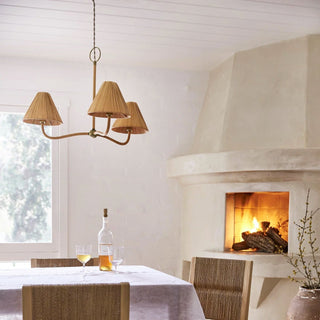 Delphine Lustre Métal Rattan Tissé Naturel Élégance