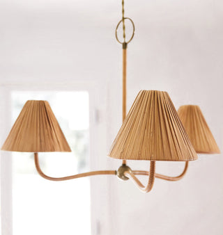 Delphine Lustre Métal Rattan Tissé Naturel Élégance