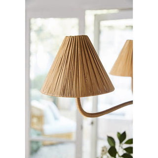Delphine Lustre Métal Rattan Tissé Naturel Élégance
