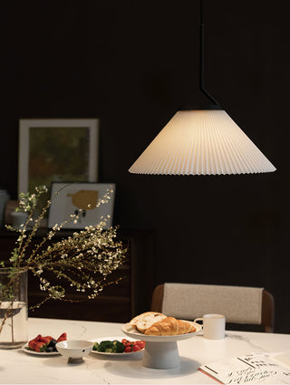 Knell Suspension en Métal Noir Plastique Plissée Minimaliste Moderne