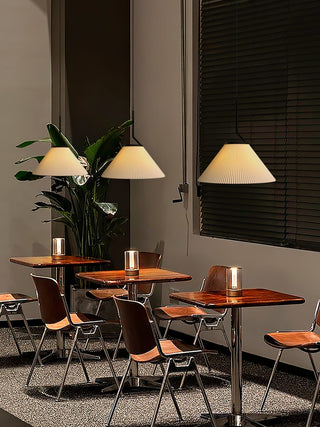 Knell Suspension en Métal Noir Plastique Plissée Minimaliste Moderne
