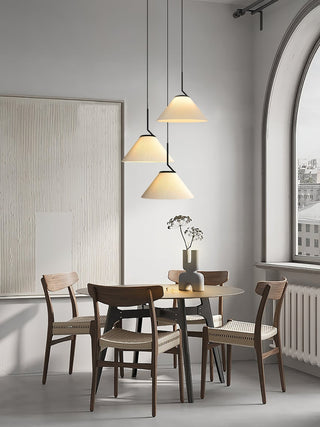 Knell Suspension en Métal Noir Plastique Plissée Minimaliste Moderne
