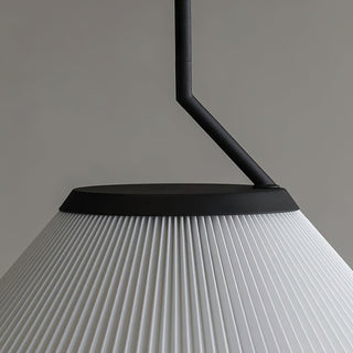 Knell Suspension en Métal Noir Plastique Plissée Minimaliste Moderne