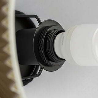 Knell Suspension en Métal Noir Plastique Plissée Minimaliste Moderne