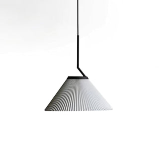 Knell Suspension en Métal Noir Plastique Plissée Minimaliste Moderne