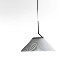 Knell Suspension en Métal Noir Plastique Plissée Minimaliste Moderne