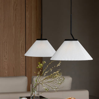 Knell Suspension en Métal Noir Plastique Plissée Minimaliste Moderne