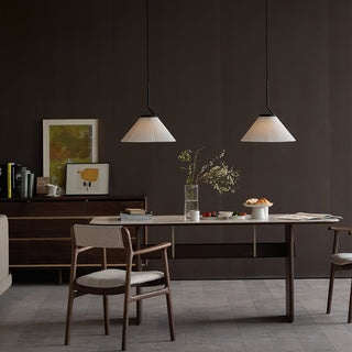 Knell Suspension en Métal Noir Plastique Plissée Minimaliste Moderne