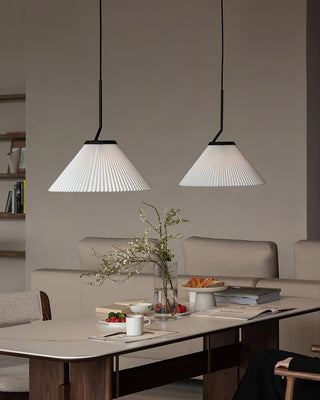 Knell Suspension en Métal Noir Plastique Plissée Minimaliste Moderne