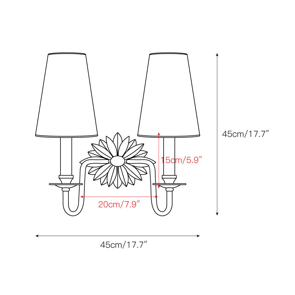 Nimb Applique Murale Double en Tissu et Laiton Élégance Premium