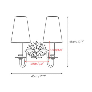 Nimb Applique Murale Double en Tissu et Laiton Élégance Premium