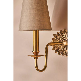 Nimb Applique Murale Double en Tissu et Laiton Élégance Premium