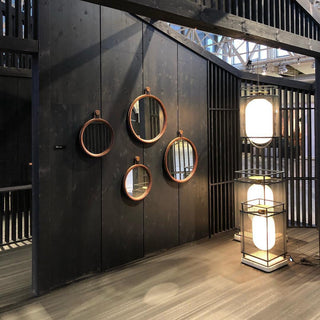 Solara Suspension Cylindre en Maille Accent en Laiton Industriel