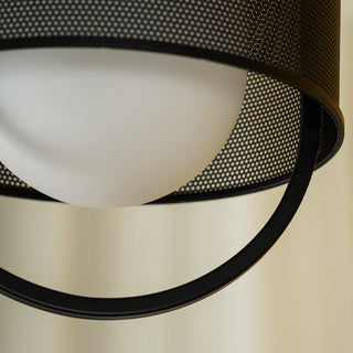 Solara Suspension Cylindre en Maille Accent en Laiton Industriel