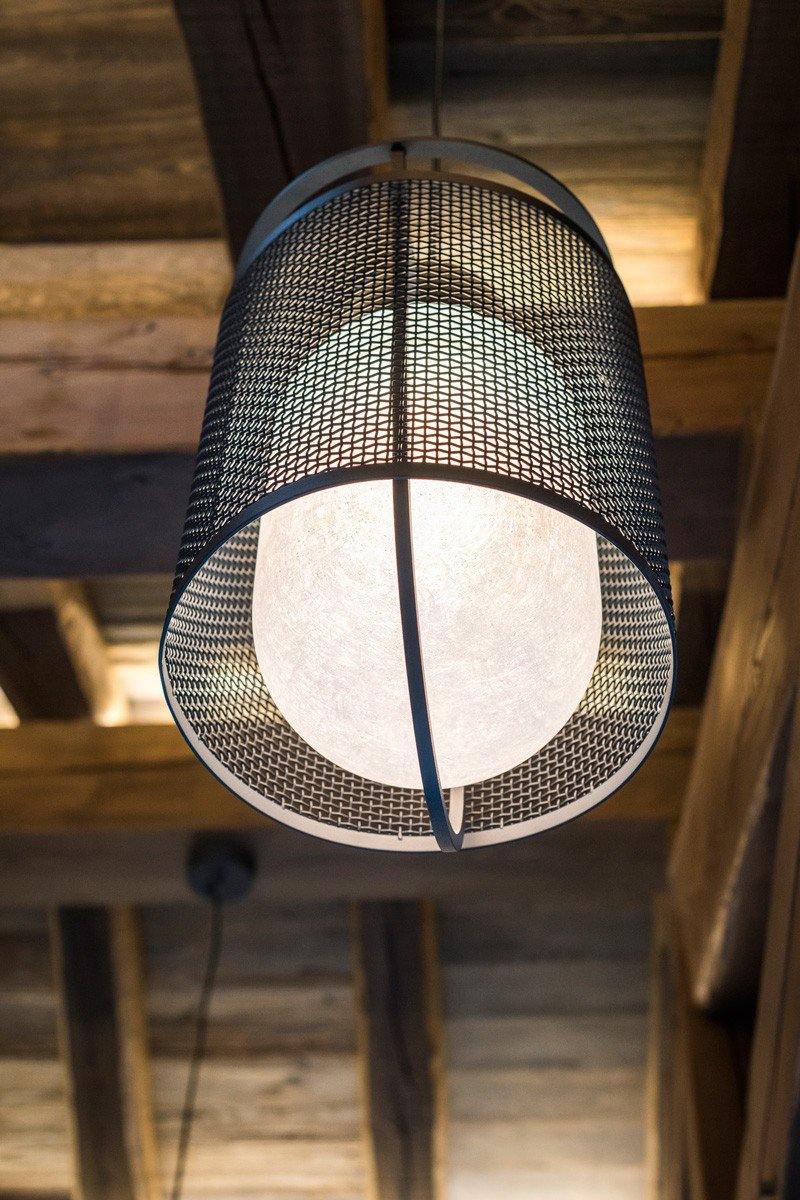 Cyreris Suspension Cylindre en Maille Accent en Laiton Industriel