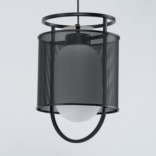 Solara Suspension Cylindre en Maille Accent en Laiton Industriel