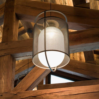 Solara Suspension Cylindre en Maille Accent en Laiton Industriel