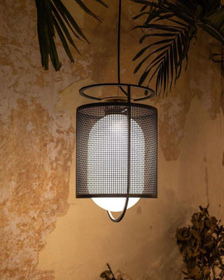 Solara Suspension Cylindre en Maille Accent en Laiton Industriel