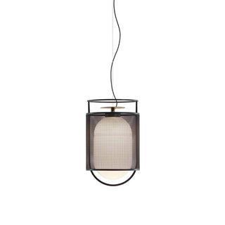 Solara Suspension Cylindre en Maille Accent en Laiton Industriel