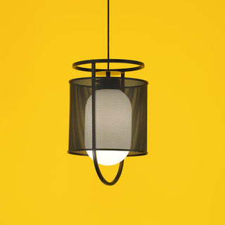 Solara Suspension Cylindre en Maille Accent en Laiton Industriel