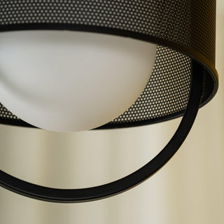 Solara Suspension Cylindre en Maille Accent en Laiton Industriel