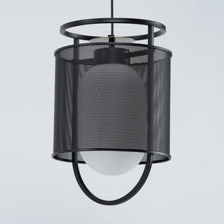 Solara Suspension Cylindre en Maille Accent en Laiton Industriel