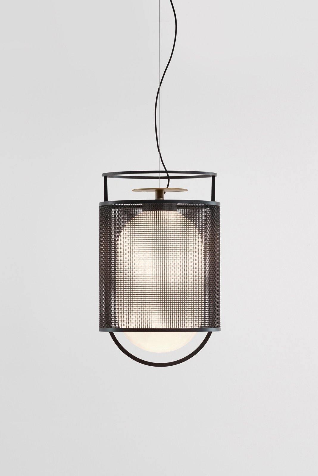 Cyreris Suspension Cylindre en Maille Accent en Laiton Industriel