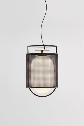 Solara Suspension Cylindre en Maille Accent en Laiton Industriel