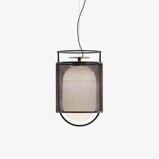 Solara Suspension Cylindre en Maille Accent en Laiton Industriel