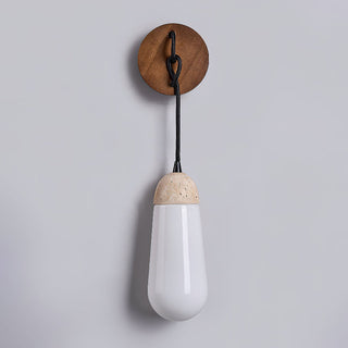 Radiant Applique Murale Bois Travertin Minimaliste Moderne