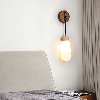 Radiant Applique Murale Bois Travertin Minimaliste Moderne